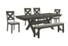 New Classic 40-1902-D4CB New Classic 40-1902-D4CB Gulliver - Dining Table & 4 Chairs & Bench - Brown