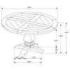 Coaster Fine Furniture 115530 Florence - Round Pedestal Base Dining Table - Black