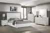 Coaster Fine Furniture 203511KE-S5 Felicity - 5 Piece Eastern King Bedroom Set - White High Gloss