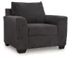 Benchcraft® 63101/38/35/20/14 Benchcraft® 63101/38/35/20/14 Loreo - 4 Pc. - Sofa, Loveseat, Chair, Ottoman - Ebony