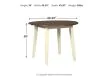Ashley Furniture D335-15 Woodanville - Round DRM Drop Leaf Table - Cream / Brown