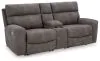 Ashley Furniture 61003S3 Ashley Furniture 61003S3 Next-Gen Durapella - 3-Piece Power Reclining Sectional Loveseat With Console - Slate