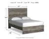 Ashley Furniture B2587B4 Ashley Furniture B2587B4 Ralinksi - Full Panel Bed - Gray