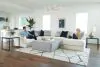 Jackson Furniture Industries 2470/30/62/76/28-21 Polaris - 3 Piece Sectional With Comfort Coil Seating, 9 Included Accent Pillows And Included Cocktail Ottoman (Right Side Facing Chaise) - Sugar