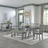 Liberty Furniture 131-CD-6TRS Liberty Furniture 131-CD-6TRS Newport - 6 Piece Trestle Table Set - Smokey Gray / Carbon Gray