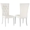 CoasterElevations 111102 Kerwin - Velvet Upholstered Dining Side Chair (Set of 2) - White