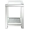 CoasterElevations 736217 Valentina - 1-Shelf Square Glass Top Side End Table - Silver
