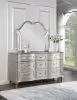 CoasterElevations 223393M Evangeline - 9-Drawer Dresser With Mirror - Silver Oak