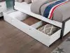 Furniture of America CM7467WH-T-BED Priam - Twin Bed - White / Gray