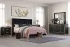 New Classic 00-3365-15N New Classic 00-3365-15N Huxley - 6/6 Eastern King 5 Piece Bedroom Set (Bed, Dresser, Mirror, 2 Nightstands) - Black