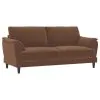 Coaster Fine Furniture 552101-S2 Selma - 2 Piece Velvet Upholstered Crescent Arm Sofa Set - Rust