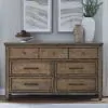 Liberty Furniture 930-BR31 Carolina Park - 7 Drawer Dresser - Amber Brown
