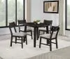 Coaster Fine Furniture 150350 Catley - 5 Piece Round Drop Leaf Dining Table Set - Dark Coffee