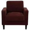Coaster Fine Furniture 511213 Ruth - Fabric Upholstered Track Arm Accent Chair - Rust Red