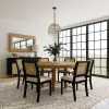 Coaster Fine Furniture 108930-S7B Arini - 7-Piece Round Dining Table Set - Sand Wash / Black