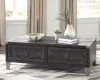 Ashley Furniture T901-9 Todoe - Lift Top Cocktail Table - Dark Gray