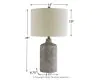Ashley Furniture L117964 Linus - Ceramic Table Lamp  - Antique Black