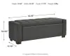 Ashley Furniture A3000224 Cortwell - Storage Bench - Gray