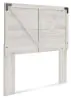 Ashley Furniture EB4121-156 Shawburn - Full Crossbuck Panel HDBD - Whitewash