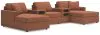 Ashley Furniture 92102S49 Ashley Furniture 92102S49 Modmax - 5-Piece Double Chaise Sectional With Audio System Consoles - Spice