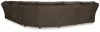 Ashley Furniture 92705S2 Ashley Furniture 92705S2 Top Tier - 6-Piece Reclining Sectional With Laf Press Back Chaise - Chocolate