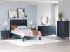 Ashley Furniture EB1528/231/245/156/112/292(2) Ashley Furniture EB1528/231/245/156/112/292(2) Simmenfort - 6 Pc. - Dresser, Chest, Full Platform Bed, 2 Nightstands - Navy Blue