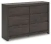Ashley Furniture PCB3370-31 Fraluna - Six Drawer Dresser - Charcoal
