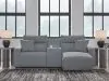 Ashley Furniture 65906S4 Ashley Furniture 65906S4 Modmax II - 3-Piece Power Reclining Sectional With RAF Press Back Power Chaise And Console - Salt And Pepper