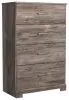 Ashley Furniture B2587/31/36/44/72/97 Ashley Furniture B2587/31/36/44/72/97 Ralinksi - 5 Pc. - Dresser, Mirror, Chest, King Panel Bed - Gray
