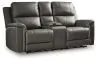 Ashley Furniture PCU1200018 Bleckley - Power Reclining Loveseat With Console / Adjustable Headrest - Anchor