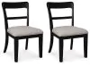 Ashley Furniture PCD824-01 Greddinton - Upholstered Dining Side Chair (Set of 2) - Black