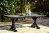 Ashley Furniture P792/625/601/601A/600 Ashley Furniture P792/625/601/601A/600 Beachcroft - 6 Pc. - Outdoor Dining Table, 2 Side Chairs, 2 Arm Chairs, Bench - Black / Light Gray