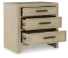 Ashley Furniture B602-93 Calmoro - Three Drawer Night Stand - Gray