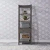 Liberty Furniture 406-HO201 Modern Farmhouse - Leaning Bookcase - Dusty Charcoal