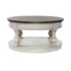 Liberty Furniture 498-OT1011 Morgan Creek - Round Cocktail Table - Antique White / Wirebrushed Tobacco Accents
