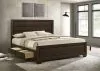 CoasterEveryday 204390KE Kauffman - Wood Eastern King Storage Panel Bed - Dark Cocoa