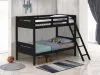CoasterEveryday 405051BLK Littleton - Wood Twin Over Twin Bunk Bed - Black
