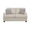 CoasterElevations 511092 Glenn - Upholstered English Arm Loveseat - Light Gray And Blue