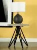 CoasterEveryday 736177 Hadi - Round Smart Top Side End Table - Cement