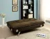 Furniture of America CM2675BR Gallagher - Futon Sofa With Bluetooth Speaker - Dark Brown