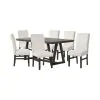 New Classic 40-4125-DW6C New Classic 40-4125-DW6C High Line - Dining Table & 6 Chairs - White