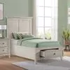 Intercon SM-BR-4325TS-RWH-C San Mateo Youth - Twin Storage Bed - Rustic White