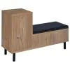 Coaster Fine Furniture 910311 Teller - 1-Door Entryway Shoe Storage Bench - Natural Oak