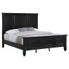 CoasterEssence 201321KEN Sandy Beach - Eastern King Wood Panel Bed - Black