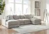 Benchcraft® 20305S5 Benchcraft® 20305S5 Aslan Court - 4-Piece Sofa Pit Sectional - Pebble