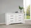 Coaster Fine Furniture 215873 Mckinney - 6-Drawer Bedroom Dresser Cabinet - Vintage White