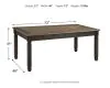 Ashley Furniture D736-25 Tyler Creek - Rectangular Dining Room Table - Black / Gray