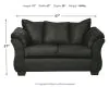 Ashley Furniture 7500835 Darcy - Loveseat - Black