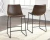 Ashley Furniture D372-124 Centiar - Upholstered Barstool (Set of 2) - Brown