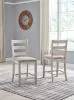 Ashley Furniture D394-124 Skempton - Upholstered Barstool (Set of 2) - White